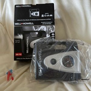 Bell + Howell 300 PSI Portable Air Compressor with LED Worklight